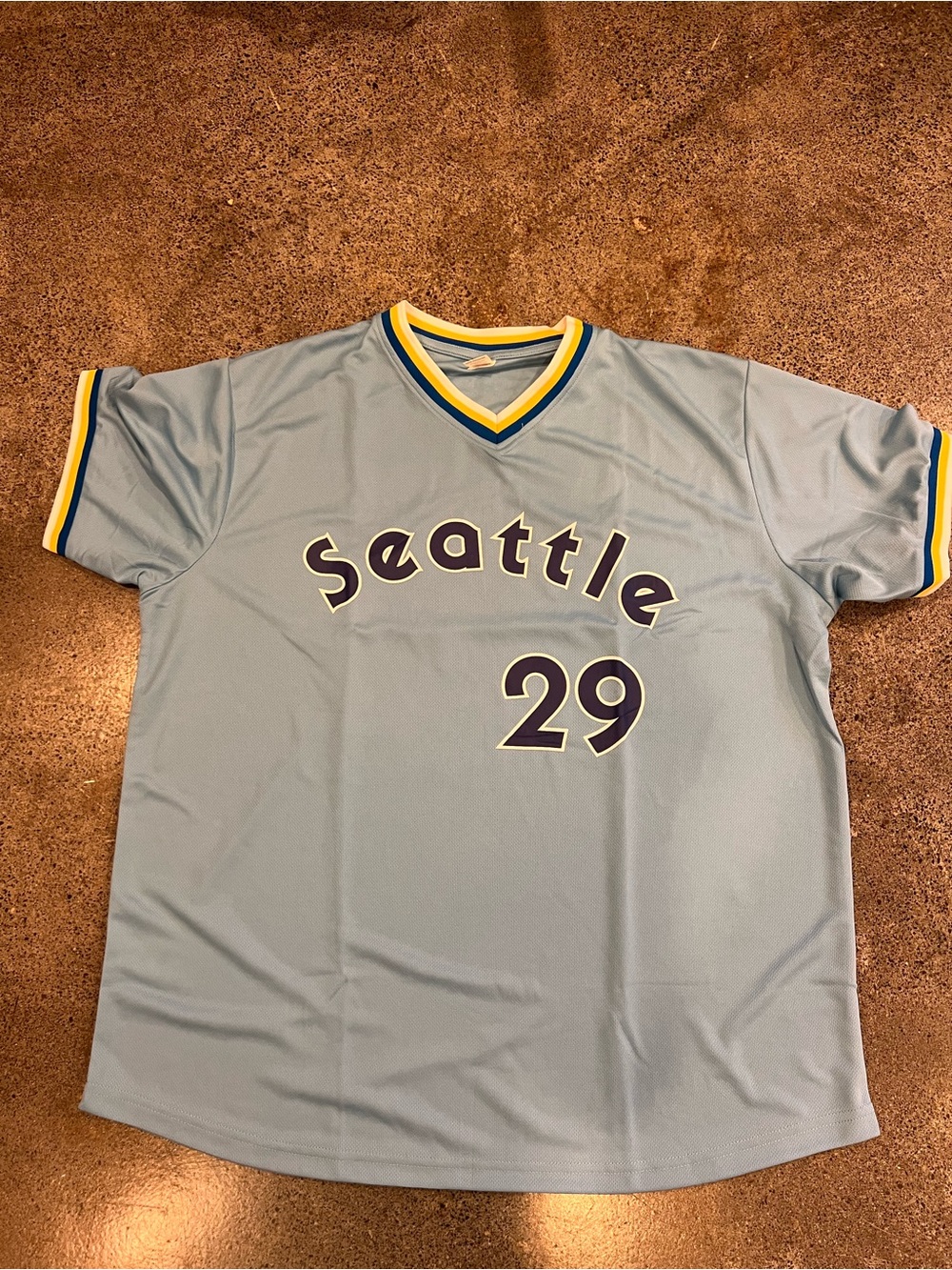 Seattle #29 Light Blue Men's Jersey